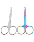 Mipcase 6 Pcs Nose & Ear Hair Cutters Set - Titanium Stainless Steel Trimmers for Facial & Baby Hair - Assorted Colors - Buy Online on GoSupps.com