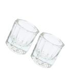 Solustre 2-Piece Dappen Dish Set - Glass Crystal Shell Nail Art Tools for Acrylic Liquid & Powder Manicure Care - Buy Online on GoSupps.com