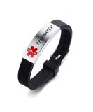 HEABY Medical Alert ID Bracelet Laser Engraved PACEMAKER Adjustable Wristband for Kids Women Emergency First Aid PACEMAKER Black - Buy Online on GoSupps.com