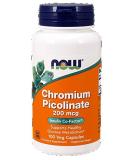 NOW Chromium Picolinate 200mcg - 100 Capsules (Pack of 2) - Essential Mineral Supplement - Buy Online on GoSupps.com