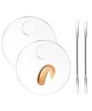 Buy 4-Piece Clear Acrylic Makeup Mixing Palette Set with Spatula | Ideal for Foundation Eyeshadow & Nail Art | International Shipping Available - Buy Online on GoSupps.com