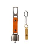 Bear Bell & Whistle - Leather Magnetic Silencer for Hiking Camping & Outdoor Safety | Loud Emergency Pipe - Buy Online on GoSupps.com