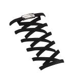 Aiboxin Elastic No Tie Flat Shoe Laces for Sneakers - Stretch Tieless Shoelaces for Kids & Adults - 1 Pair, Black - Buy Online on GoSupps.com