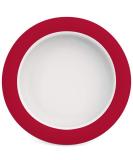 Ornamin 20 cm Red Melamine Plate with Sloped Base (Model 902) | Non-Slip Eating Aid Plate Guard - Buy Online on GoSupps.com