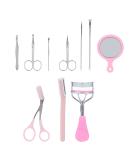 ZJchao 10Pcs Eyebrow Grooming Kit - Professional Eyebrow Trimmer Tweezers Eyelash Curler & Extractor for Women | International Shipping - Buy Online on GoSupps.com