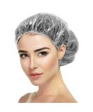 Disposable Shower Cap 100 Pcs - Waterproof Clear Bath Hair Caps for Women - Multi-Purpose Elastic Spa Cap for Home, Hotel, Salon - Buy Online on GoSupps.com