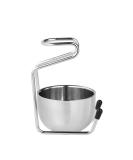 Shaving Brush Stand with Bowl Stainless Steel Shaving Brush Stand Holder Razor Bowl Grooming Set Male Facial Cleaning Tools (Silver) - Buy Online on GoSupps.com