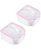 2 Pieces Nail Soaking Bowl Nail Spa Bowl Nail Art Remover Soak Soaker Treatment Bowl Used for Manicure Spa Tool (Pink) - Buy Online on GoSupps.com