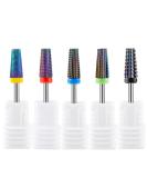 5Pcs Nail Drill Bits Set - Multifunctional Tungsten Steel 5 in 1 Acrylic Nails Manicure Tool for Professional Results | Fast International Shipping - Buy Online on GoSupps.com