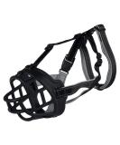 Trixie Muzzle Flex Silicone Muzzle - Black ML | Comfortable & Safe Dog Muzzles for International Shipping - Buy Online on GoSupps.com