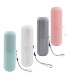 Yufana Travel Toothbrush Case - 4pcs Toothbrush Storage Box Portable Toothbrush Etui & Cup for Business Trips - Buy Online on GoSupps.com