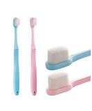 DI QIU REN Extra Soft Toothbrush for Sensitive Gums - 10000 Soft Floss Bristles for Gentle Cleaning | Manual Toothbrush - Blue & Pink - Ideal for Gum Care - Buy Online on GoSupps.com