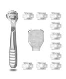 Stainless Steel Callus Planer Set - Foot Care Kit with 10 Replacement Blades & Callus Rasp Head | International Shipping Available - Buy Online on GoSupps.com