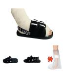 Post Op Shoe with Waterproof Cast Cover - Adjustable Unisex 2-in-1 Design Black Medium - Buy Online on GoSupps.com