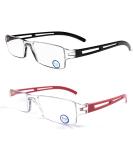 Kokobin 2er-Pack Frameless Reading Glasses +2.5 Diopters | Anti Blue Light Visual Aid for Men & Women - Buy Online on GoSupps.com