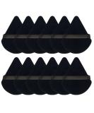 LIUJZZJ 12 Pieces Triangle Makeup Powder Puff - Soft Black Cosmetic Sponges for Loose Powder & Foundation - Perfect for Flawless Application - Buy Online on GoSupps.com