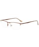 Eyekepper Half Rim Metal Reading Glasses +0.75 | Stylish Brown Spring Hinge Eyewear for Comfort - Buy Online on GoSupps.com