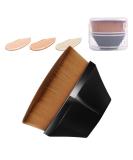 Auauy Flat Foundation Brush - Seamless Magic Klein Liquid Makeup Brush with Storage Box - Portable Black Blush Brushes for Flawless Application - Buy Online on GoSupps.com