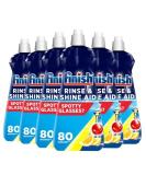 Finish | Finish Dishwasher Rinse & Shine Aid | Lemon| 400ml | For Drier Glasses and Spot Prevention (6 Pack) - Buy Online on GoSupps.com