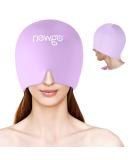 Newgo Migraine Mask & Cap - Ultimate Ice Headache Relief Hat for Sinus & Stress - Full Coverage (Purple Violet) - Buy Online on GoSupps.com