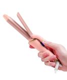 Ukliss Mini Curling Iron Wand for Short Hair - Travel Friendly Dual Voltage 0.75 Inch Ceramic Curler with 5 Heat Settings & Auto-Off - Perfect Pink Portable Hair Styling Tool - Buy Online on GoSupps.com