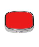 Red Pill Box - Portable Metal Pill Organizer | 2 Compartment Travel Case for Vitamins & Medication | Compact Medicine Holder for Purses - Buy Online on GoSupps.com