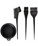 Hair Dye Color Brush and Bowl Set, 4Pcs Color Bowl Brushes Tool Mixing Bowl Kit Tint Comb for Hair Tint Dying Coloring Applicator - Buy Online on GoSupps.com