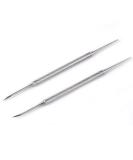 Stainless Steel Toenail Remover Set - Double Head Pick & Cuticle Pusher Pedicure Tool - Buy Online on GoSupps.com