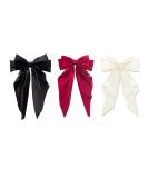 3PCS Large Satin Ribbon Bow Hair Clips Set - Vintage Style Hair Barrettes for Girls & Ladies - Buy Online on GoSupps.com