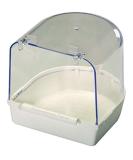 Moondown Farm Cage Bird Bath White Plastic for Finch Canary Budgie - Buy Online on GoSupps.com