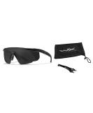 Wiley X Saber Advanced Shooting Glasses  Safety Sunglasses for Men and Women  UV and Eye Protection for Hunting  Fishing  Biking  and Extreme Sports  Matte Black Frames  Tinted Lenses - Buy Online on GoSupps.com