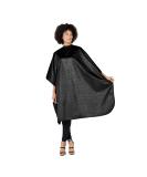 Betty Dain Alligator Hide Bleach-proof Multi Purpose Coloring/Styling Cape, Textured Surface, Secure Snap Closure at Neck, Generous Size, Machine Washable, Lightweight Polyester, Black, 45 x 60 - Buy Online on GoSupps.com