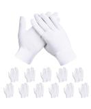 Rovtop White Moisturizing Gloves for Dry Hands/Eczema - 12 Pairs, Medium Size - Buy Online on GoSupps.com
