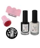 Premium Stamping Kit: 2x Stamp Varnish Scraper Stencil Perfect for DIY Crafts | International Shipping Available - Buy Online on GoSupps.com