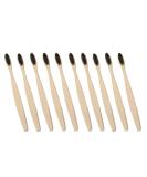 Magik 10-20Pcs Bamboo Toothbrush 100% Natural Organic Medium Bristle BPA-Free Bristles - 10 Pack Black - Buy Online on GoSupps.com