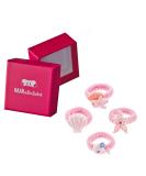 Buy Hair-Like Hair Tie Set for Girls | 4 Small Waternixe Pink Ties with Storage Box - Buy Online on GoSupps.com