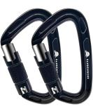 PANDENGZHE 25KN Heavy Duty Carabiner Clip (2 Pack) - Ideal for Climbing, Rigging, Ropes, Hammocks - Buy Online on GoSupps.com