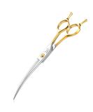 Jason 7.5 Inch Curved Dog Grooming Scissors - Professional Japanese Stainless Steel Pet Fur Care for Dogs & Cats - Buy Online on GoSupps.com