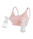 LEAPOVER Women Hands-Free Breast Pumping Bra - Adjustable Maternity Nursing Bra (Pink XL) - Buy Online on GoSupps.com