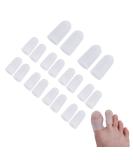 Silicone Toe Protectors - Set of 10 Soft Gel Toe Covers for Skin Relief and Separation - White Toe Sleeves for Overlapping Toes - Buy Online on GoSupps.com