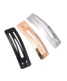 No Slip Metal Snap Hair Clips - 30 Rectangle BB Clips for Girls & Women - 60mm (Silver, Black, Rose Gold) - Buy Online on GoSupps.com