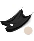 Black Shaving Bib with 2 Suction Cups - Men's Salon Care Smock for Face Trimming and Hair Cutting - Buy Online on GoSupps.com