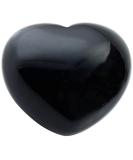 Nupuyai Obsidian Heart Palm Worry Stone 45mm - Chakra Reiki Healing Crystal for Home Decoration - Black/Obsidian 45x40mm - Buy Online on GoSupps.com