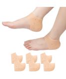 Silicone Heel Protectors - 3 Pairs Gel Heel Cups for Plantar Fasciitis, Cracked Heels, Blisters - Nude, Women & Men - Buy Online on GoSupps.com