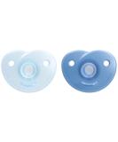 Philips Avent Soothie Heart Pacifier - Medical Silicone 2 Pack Designed for Child's Natural Face Contours SCF099/21 - Buy Online on GoSupps.com