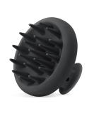Heeta Scalp Massage Brush - Silicone Hair Brush for Wet & Dry Hair Soft Bristles Integrated Design - Dark Black - Buy Online on GoSupps.com