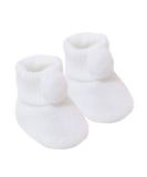 Soft Touch Newborn Baby Boys Girls Pom Booties Knitted Bootees Cute NB-3 Months S408 (White) - Buy Online on GoSupps.com