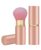 Falliny Retractable Kabuki Makeup Brush, Travel Face Blush Brush, Portable Powder Brush with Cover for Blush, Bronzer, Buffing, Flawless Powder Cosmetics Rose Gold Small - Buy Online on GoSupps.com