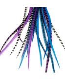 Real Feather Hair Extensions - Moonlight | Set of 10 Feathers - Buy Online on GoSupps.com