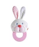 HABA Chomp Champ Bunny Teether - with Crinkle Ears and Plastic Teething Ring for Babies from Birth and Up - Buy Online on GoSupps.com